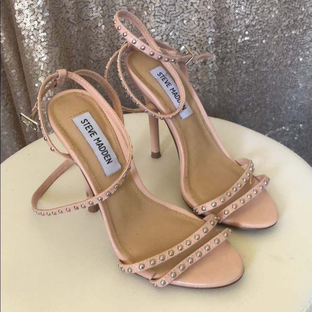 Steve madden pink strappy ankle wrap sandals